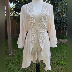 Love Tree Boho Beige Duster Size Small